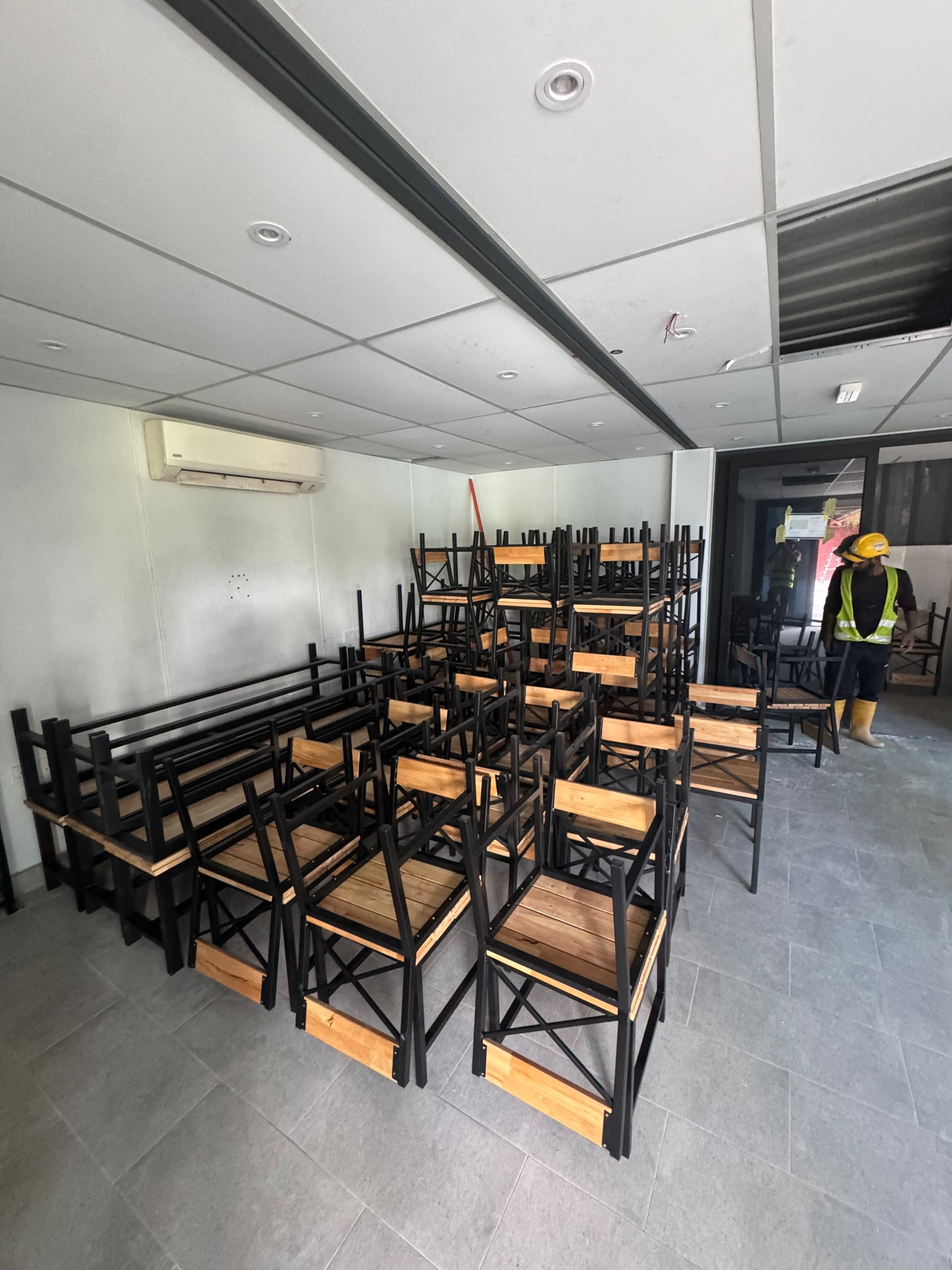 Dining chairs delivered to site